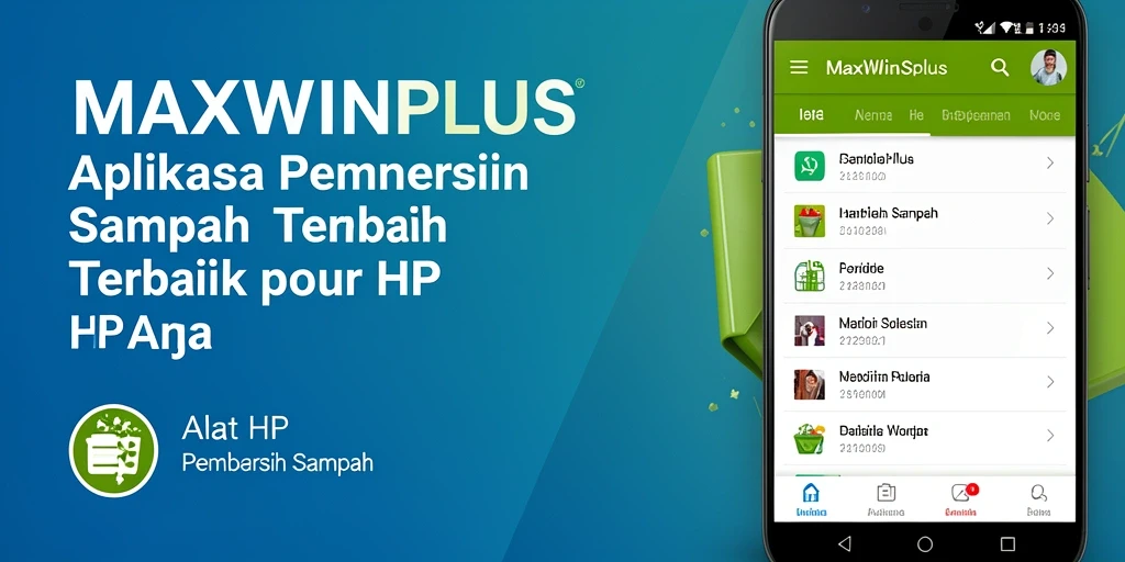 Screenshot antarmuka aplikasi MAXWINPLUS yang menunjukkan pembersihan sampah.
