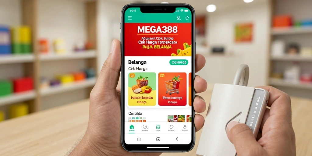 Tampilan antarmuka MEGA388 yang mudah digunakan untuk cek harga produk.