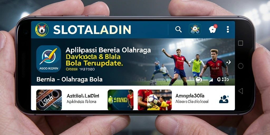 Antarmuka SLOTALADIN menampilkan berita terbaru tentang olahraga bola.